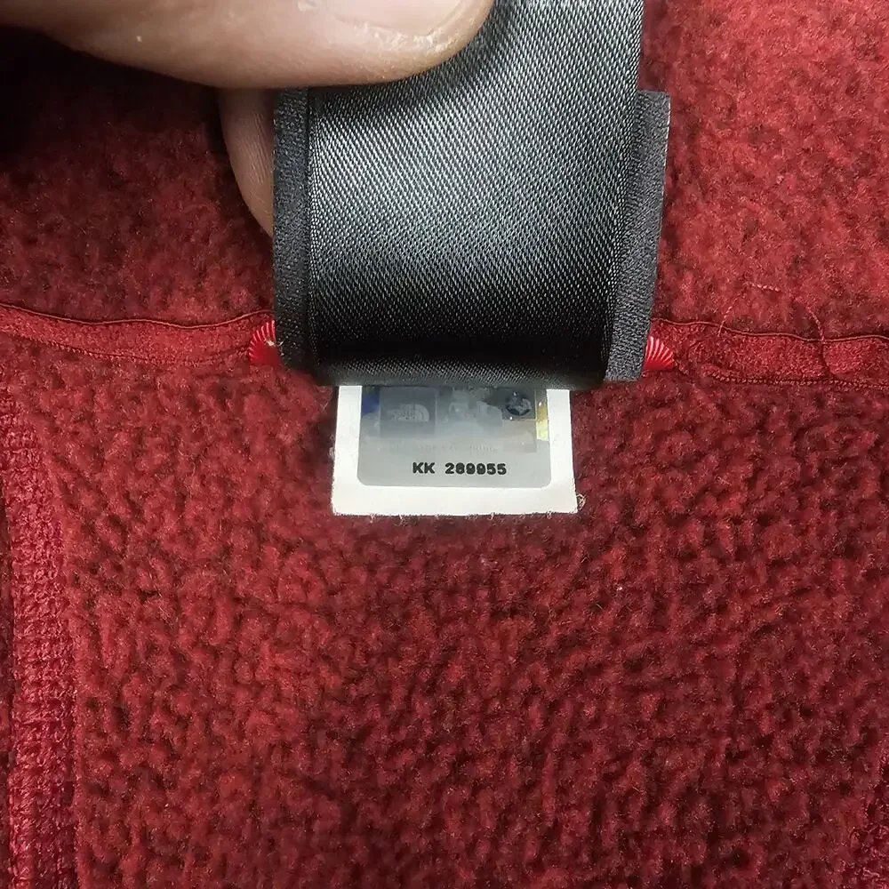 The North Face Jacket Large Red Gordon Lyons 1/4 Zip Fleece Outdoors Preppy